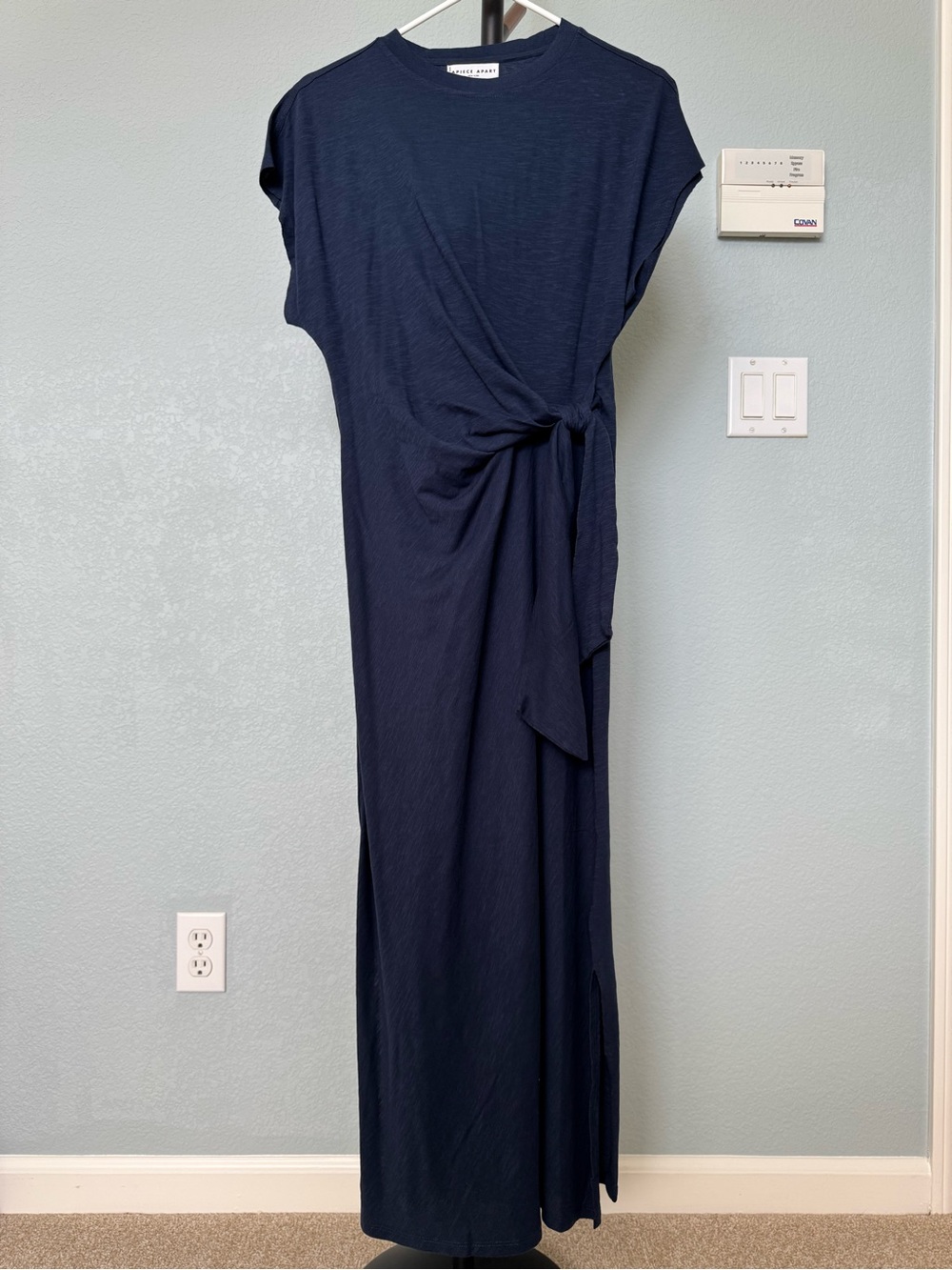 Apiece Apart Dark Navy Knot-Front Maxi Dress - Never Worn